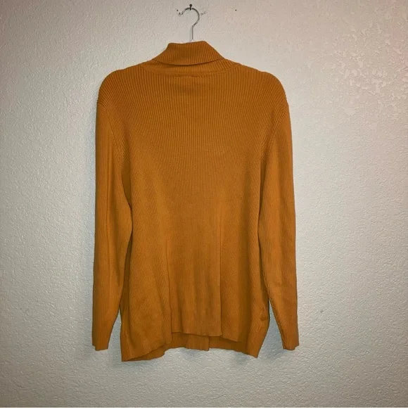 Women's Orange Turtleneck Sweater - Picture 5 of 5